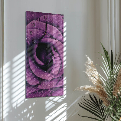 Horloge murale verticale Rose