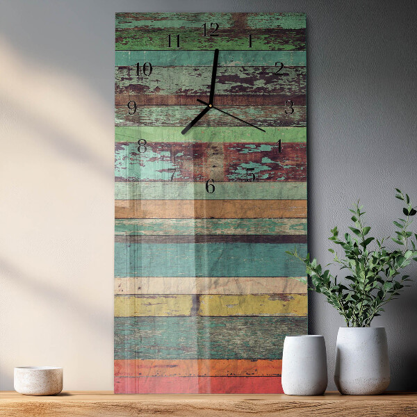 Horloge murale verticale Bois