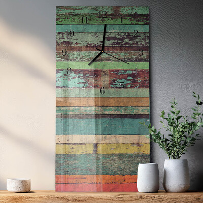 Horloge murale verticale Bois