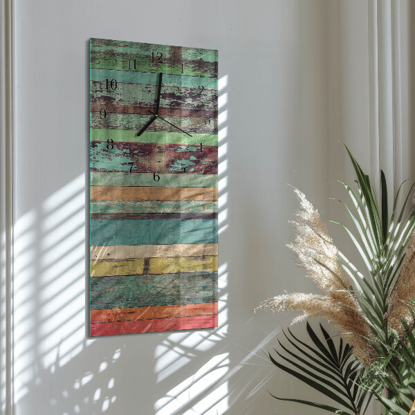 Horloge murale verticale Bois