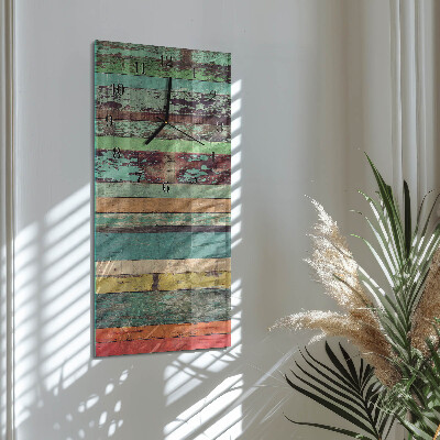 Horloge murale verticale Bois
