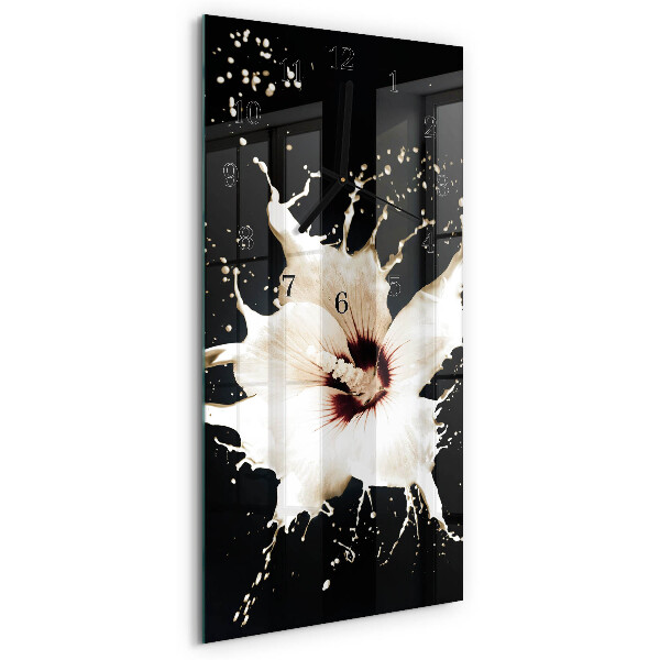 Horloge murale verticale Fleur