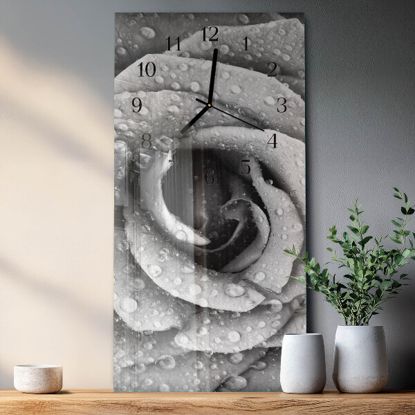 Horloge murale verticale Rose