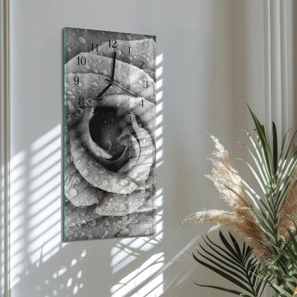 Horloge murale verticale Rose