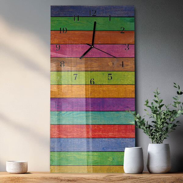 Horloge murale verticale Rayures