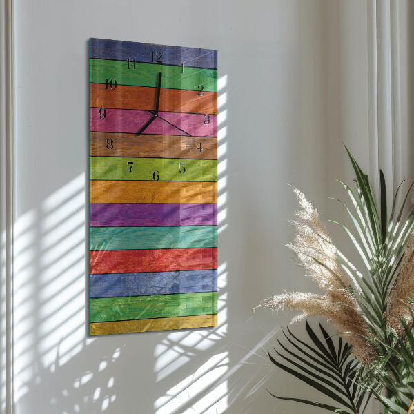 Horloge murale verticale Rayures