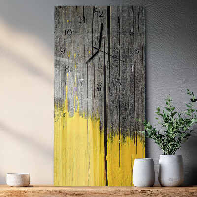 Horloge murale verticale Planche en bois