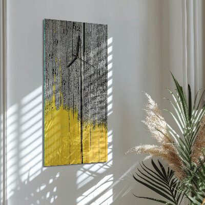 Horloge murale verticale Planche en bois