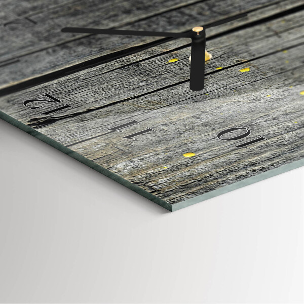 Horloge murale verticale Planche en bois