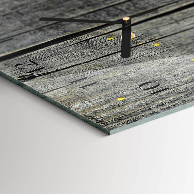Horloge murale verticale Planche en bois