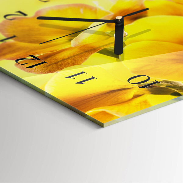 Horloge murale verticale Fleurs