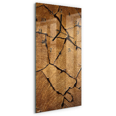 Horloge murale verticale Motif bois