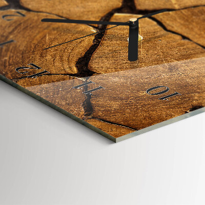 Horloge murale verticale Motif bois