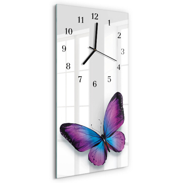 Horloge murale verticale Papillons