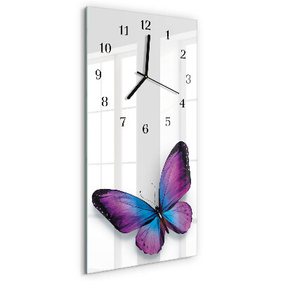 Horloge murale verticale Papillons