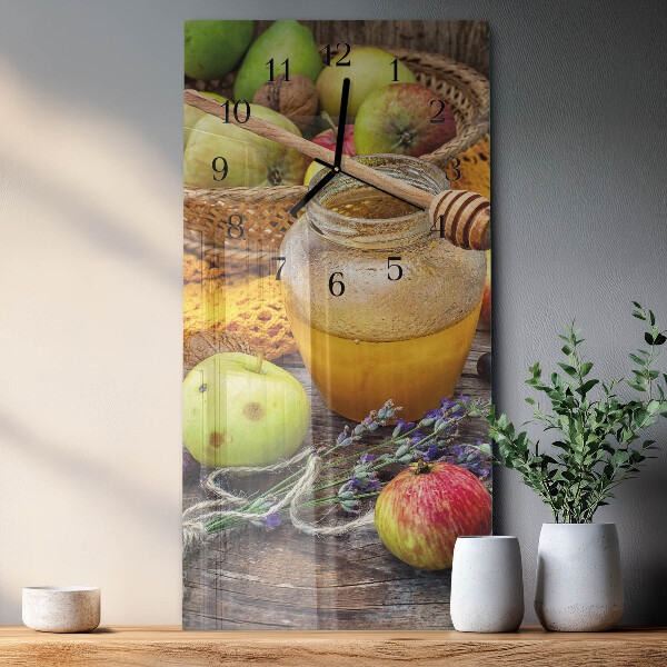 Horloge murale verticale Table d'automne