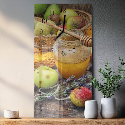 Horloge murale verticale Table d'automne