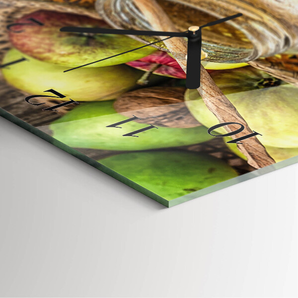 Horloge murale verticale Table d'automne