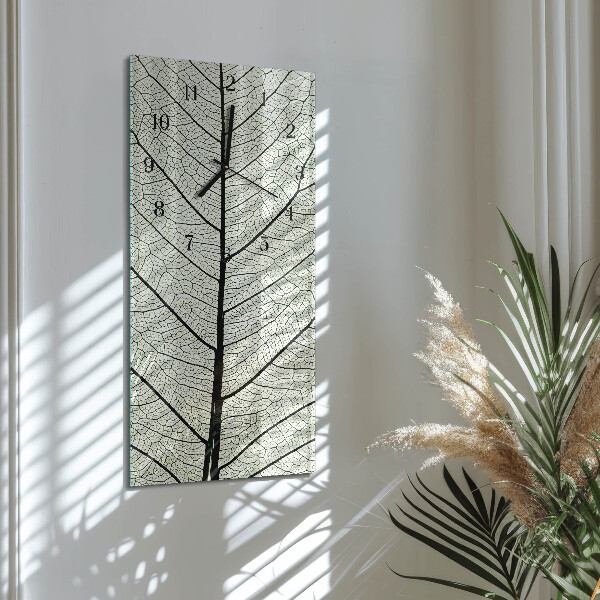 Horloge murale verticale Feuille