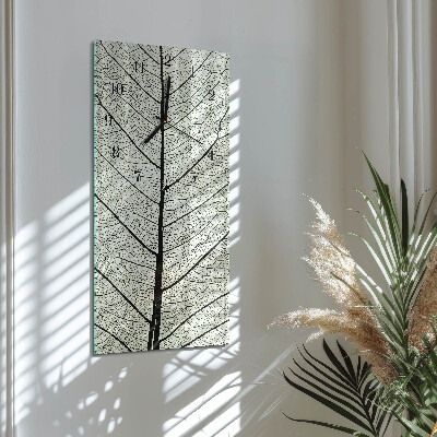 Horloge murale verticale Feuille