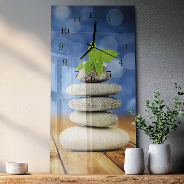 Horloge murale verticale Pierres