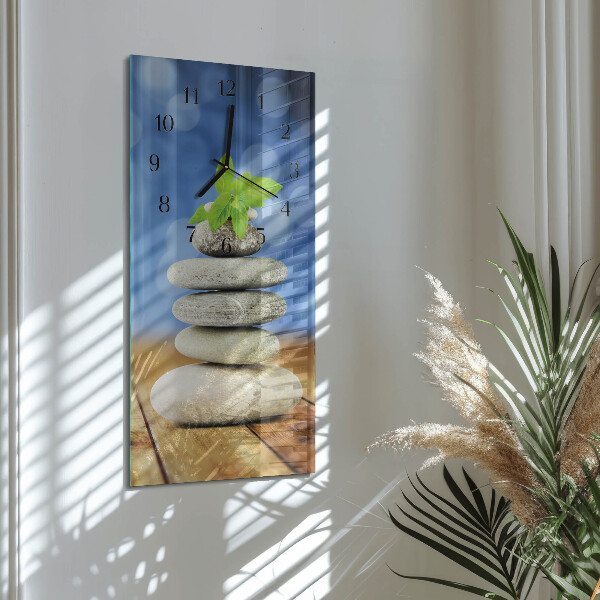 Horloge murale verticale Pierres