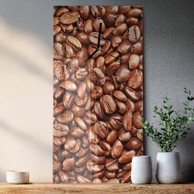 Horloge murale verticale Café en grains