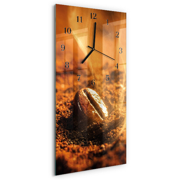 Horloge murale verticale Grains de caféine