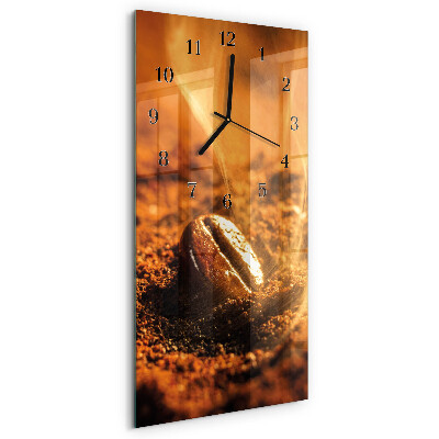 Horloge murale verticale Grains de caféine