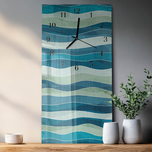 Horloge murale verticale Flots
