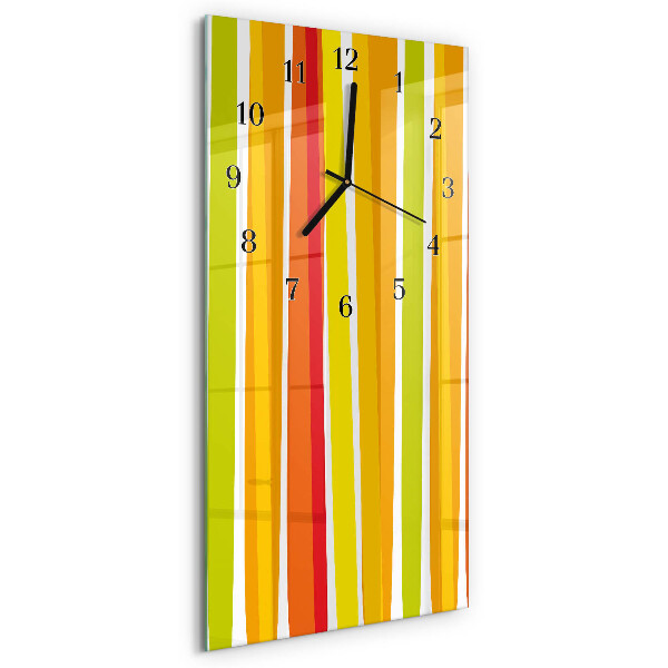 Horloge murale verticale Rayures