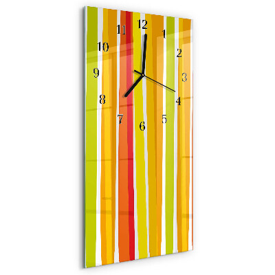 Horloge murale verticale Rayures