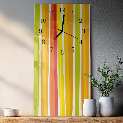 Horloge murale verticale Rayures