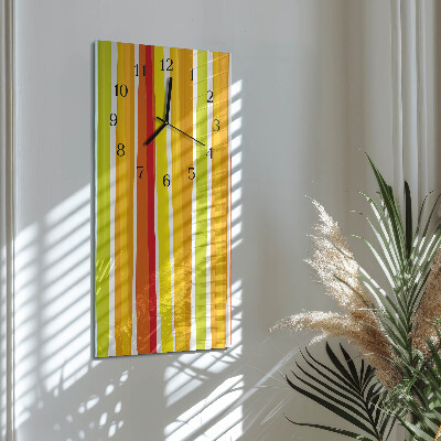 Horloge murale verticale Rayures
