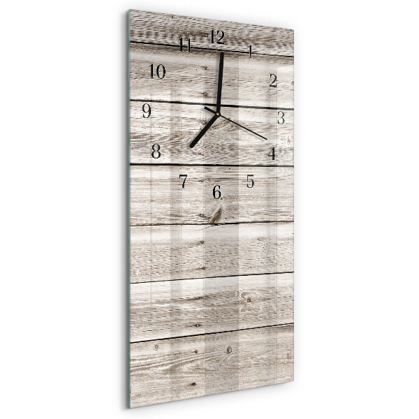 Horloge murale verticale Lattes de bois