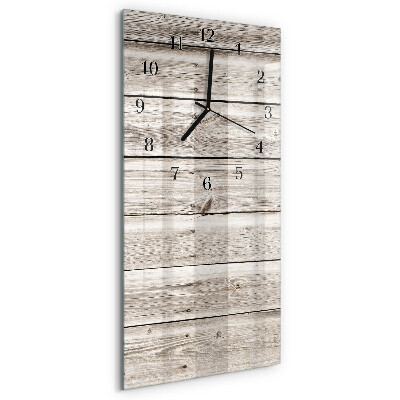 Horloge murale verticale Lattes de bois