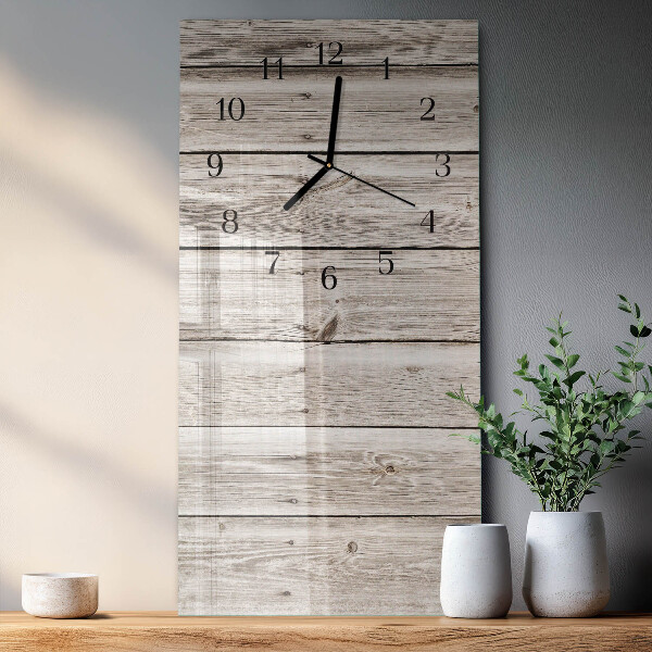 Horloge murale verticale Lattes de bois
