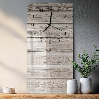 Horloge murale verticale Lattes de bois