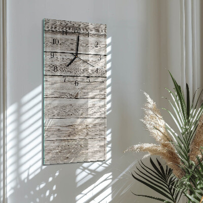 Horloge murale verticale Lattes de bois