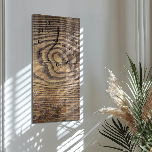 Horloge murale verticale Bois