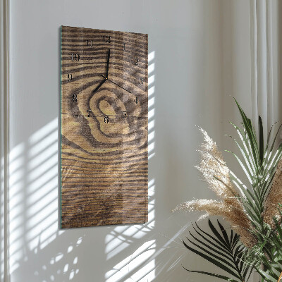 Horloge murale verticale Bois