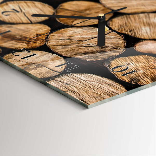 Horloge murale verticale Poutres en bois