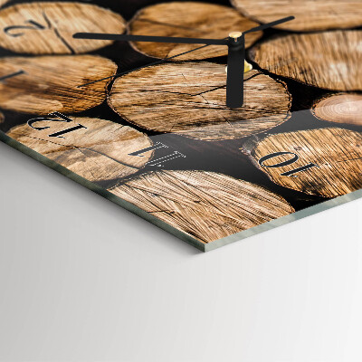Horloge murale verticale Poutres en bois