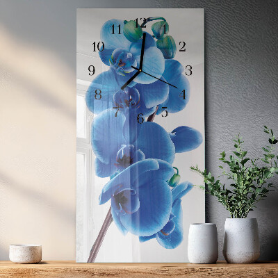 Horloge murale verticale Orchidée