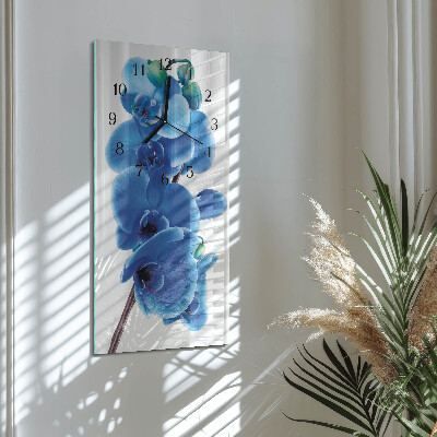 Horloge murale verticale Orchidée