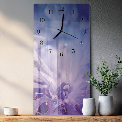 Horloge murale verticale Fleur