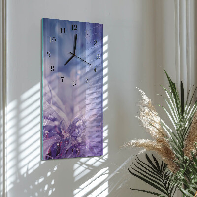Horloge murale verticale Fleur