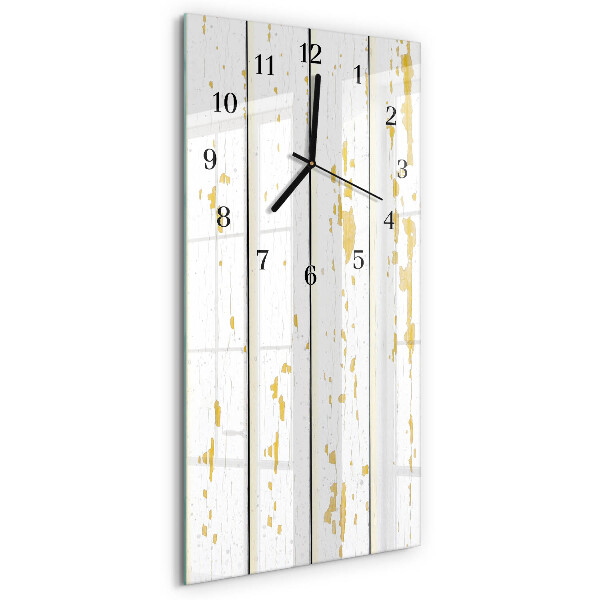 Horloge murale verticale Plancher en bois