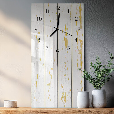 Horloge murale verticale Plancher en bois