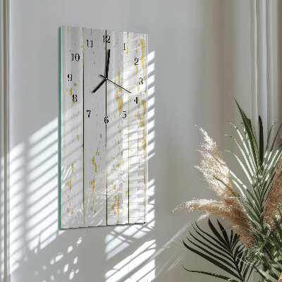 Horloge murale verticale Plancher en bois